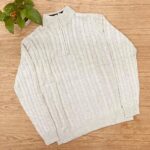 Men's Premium Woolen Sweater | SWT11-Cream - Image 2