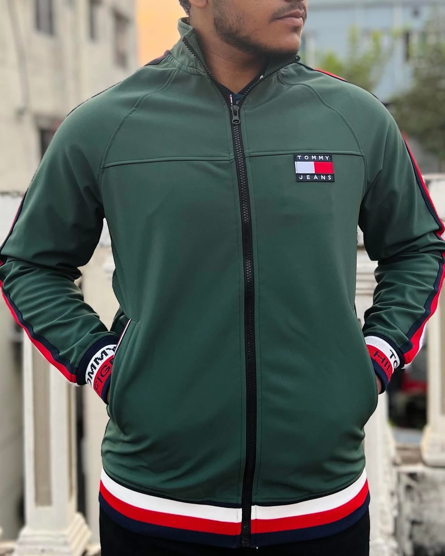 img_6910 Men's Premium Bonded Jacket | JKT01-Green - Image 1