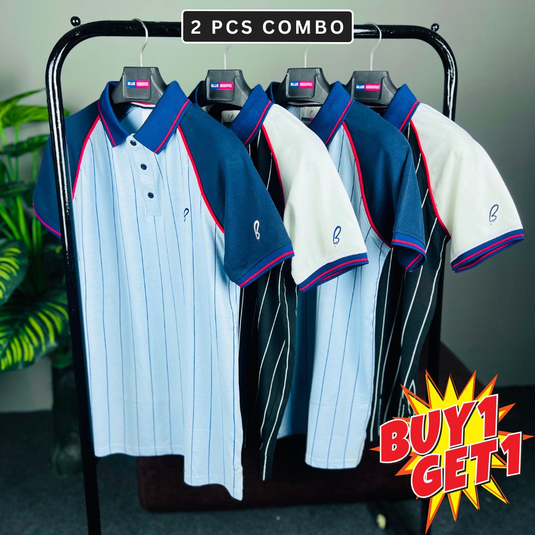 Embroidered Skirts & dresses (Instagram Post) Men’s Premium Polo 2 pcs Combo | PL55 - Image 1