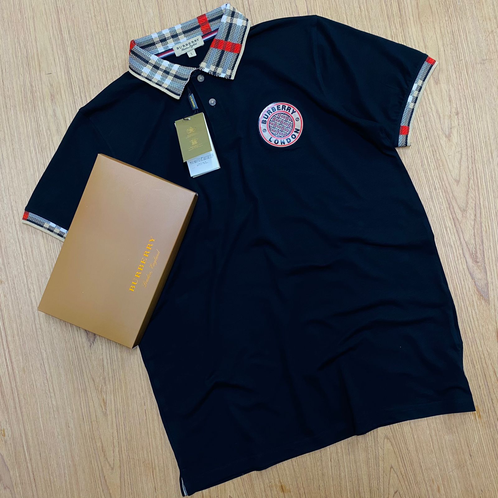 PL34 Black Men’s Premium Polo | PL34-Black - Image 1