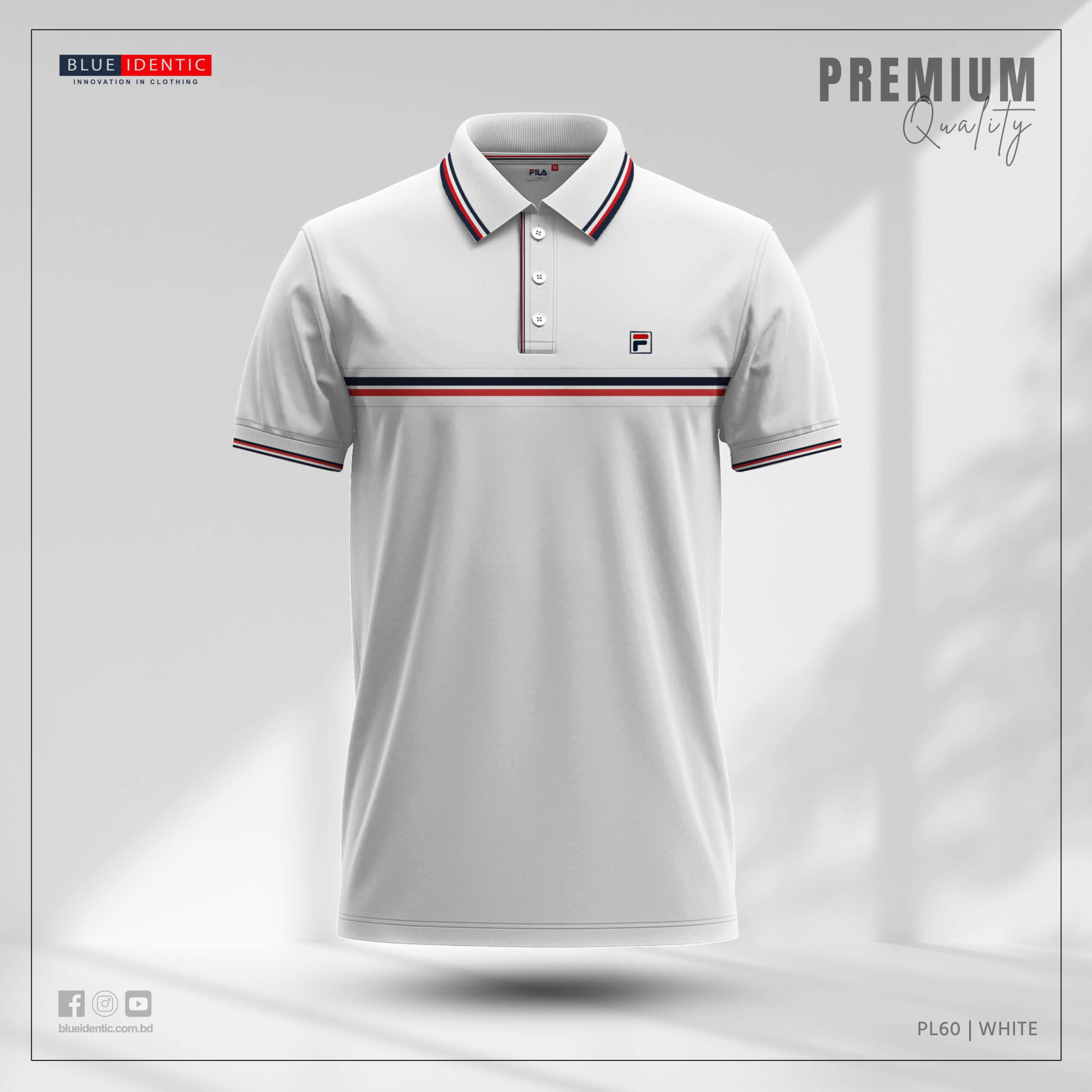 PL60-White Men’s Premium Polo | PL60-White - Image 1