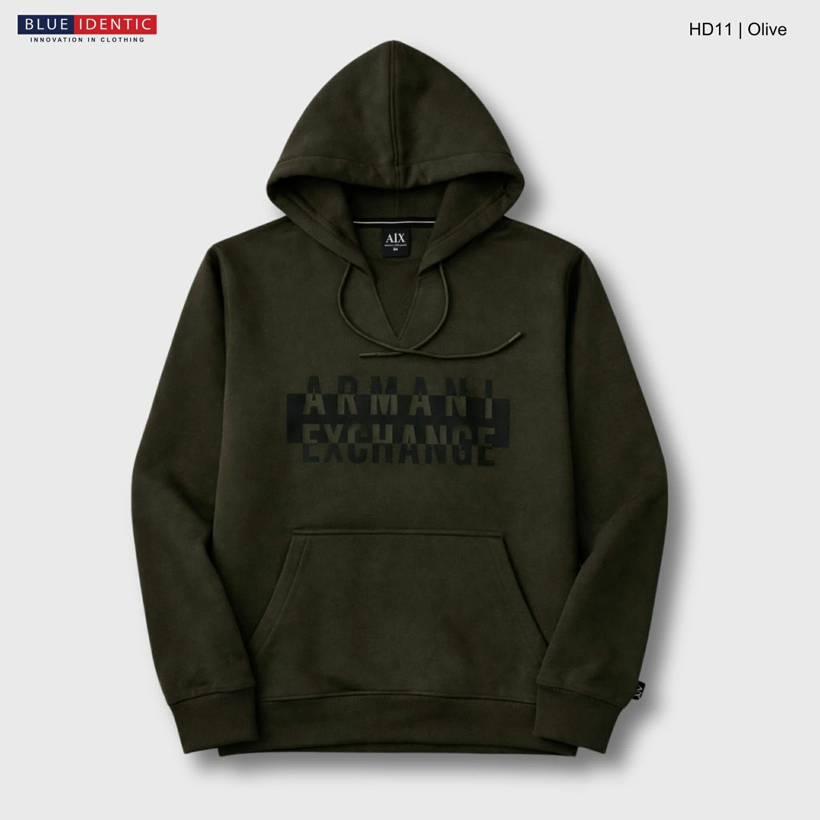 3-HD11-Olive Premium Designer Ribbed Hoodie | HD11-Olive - Image 1
