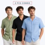 ZARA Premium Cuban Shirt Combo 2 Pcs | SMS01