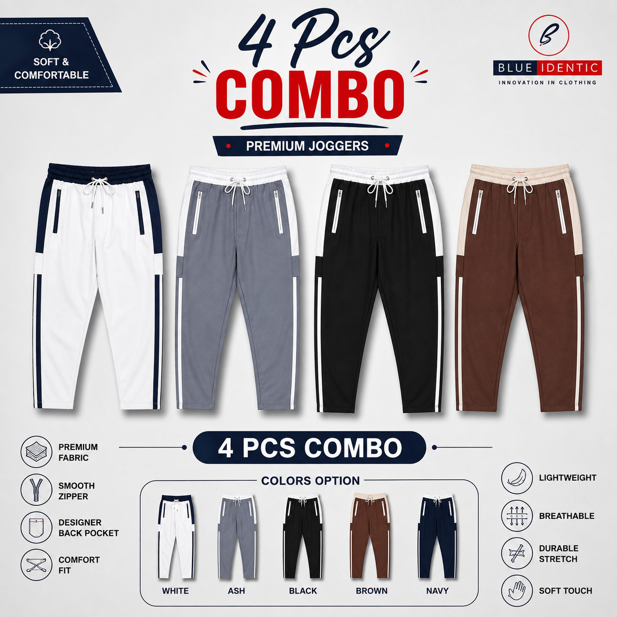 ChatGPT Image Aug 5, 2026, 06_55_39 AM Designer Edition Contrast Trouser Combo 4 Pcs | JOG35 - Image 1