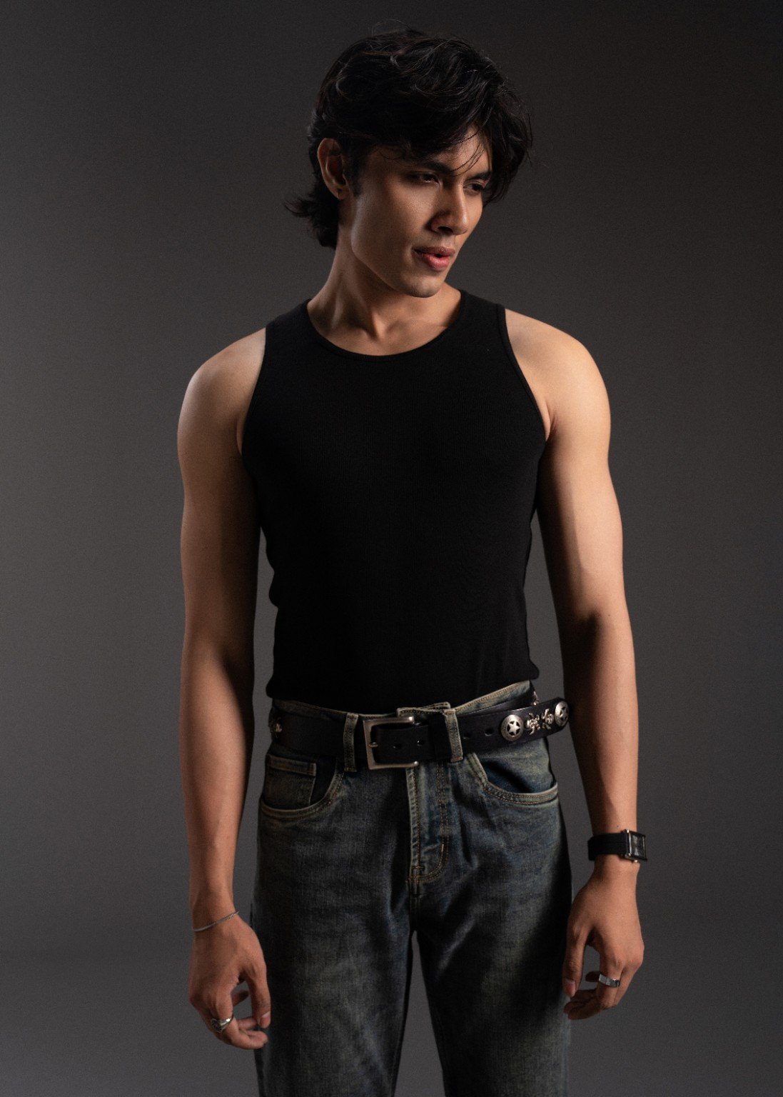 Auriel black tank top
