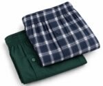 Auriel Cotton Boxer 2-Piece – Navy Check & Green - Image 4