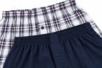 Auriel Cotton Boxer 2-Piece – White Check & Navy - Image 2